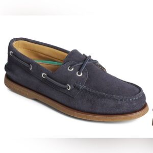SPERRY Men’s Gold Cup AO 2-Eye Navy Suede Boat Shoes~12
